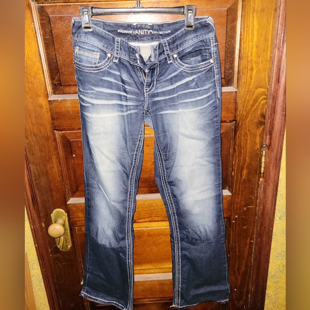Vanity Low Waisted Blue Boot Cut Jeans